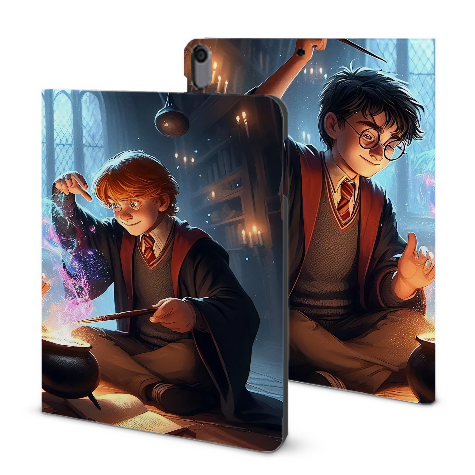 （画像用） Harry Potter ハリー・ポッターシリーズ IPad ケース ブック型 PUレザー TPU 耐衝撃 軽量 薄型 ペン収納なし 全面保護 IPad 各モデル対応
